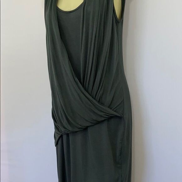 Athleta Dress Grecian Drape Forest Green Dress Excellent NWOT XS/Sm - Picture 3 of 8
